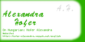 alexandra hofer business card